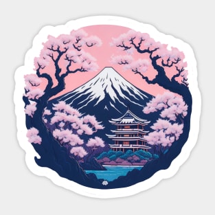 Peaceful Mt. Fuji Sticker